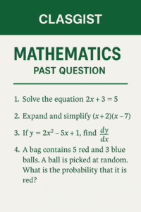 JAMB Mathematics Past Questions & Answers
