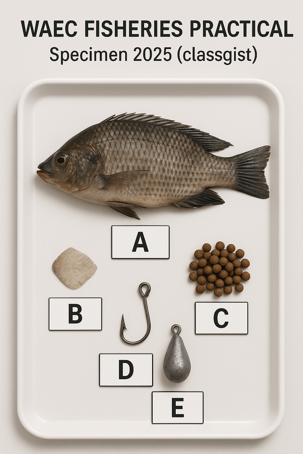 WAEC Fisheries Practical Specimen 2025